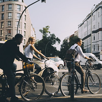 Fahrradfahren in der Stadt